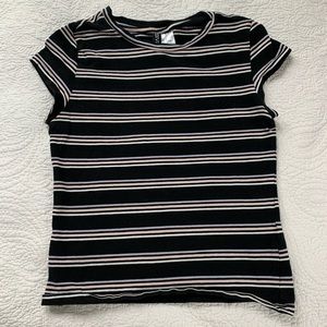 Striped babydoll top